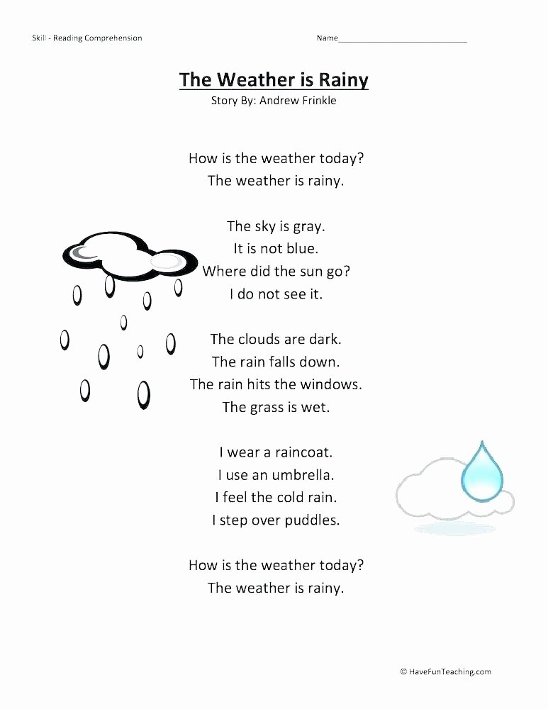 Weather Worksheets for First Graders Weather Worksheets for First Grade Weather Worksheets We Can