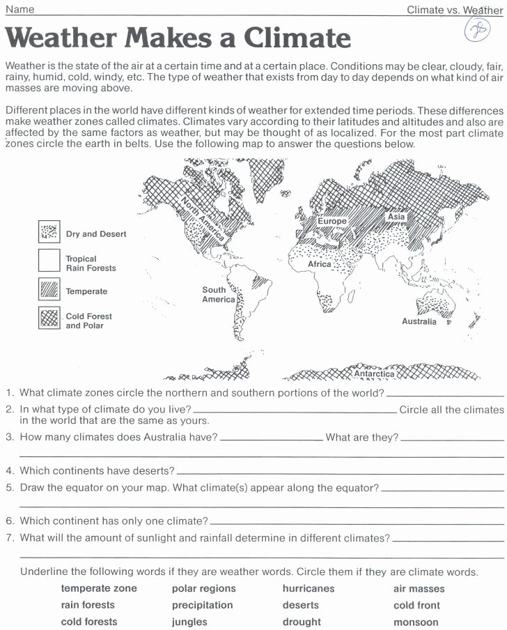 Weather Worksheets for Middle School Worksheet Ideas Stunning Fun Science Worksheets Weather