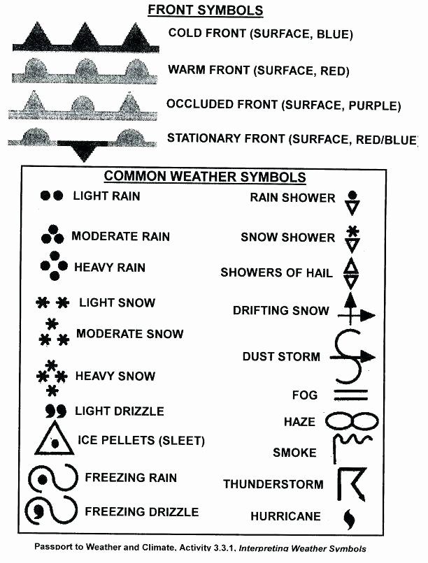 Weather Worksheets for Second Grade Weather Map Practice Worksheet Free Worksheets for