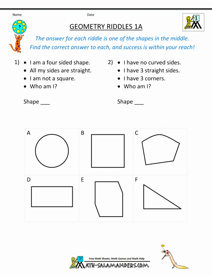 Who Am I Science Worksheet Unique Worksheet Ideas 6th Grade Math Geometryorksheets
