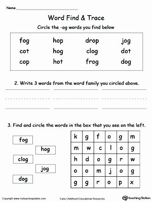 Word Families Worksheets Pdf Eg Word Family Worksheets