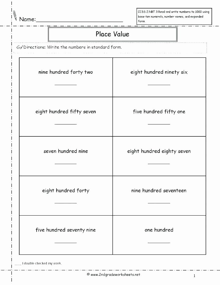 Word form Worksheets 4th Grade Standard Expanded and Word form Worksheets – Kcctalmavale