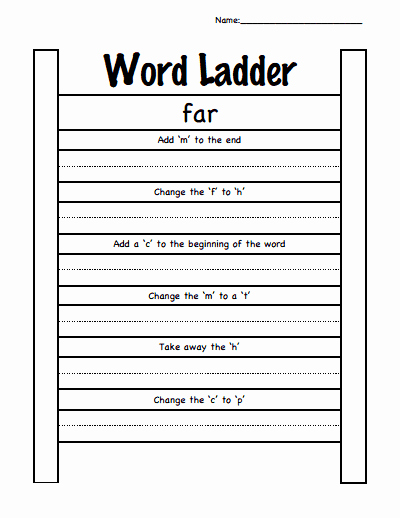 Word Ladder Worksheets Luxury Word Ladder Short A Pdf Word Ladders