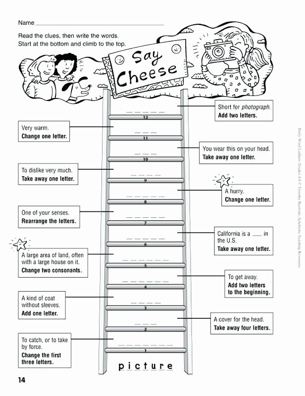 Word Ladders Middle School Word Ladder Worksheets 3rd Grade Word Ladders Free Printable