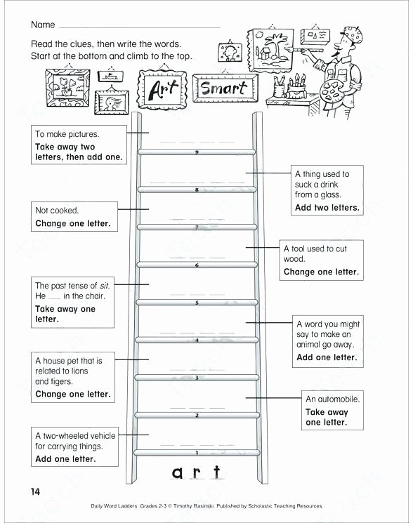 Word Ladders Middle School Word Ladder Worksheets Spring Ladders with Answers for Grade