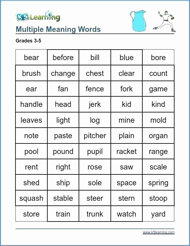 Words with Multiple Meanings Worksheets Lovely Context Clues Worksheets Beautiful Best Teaching