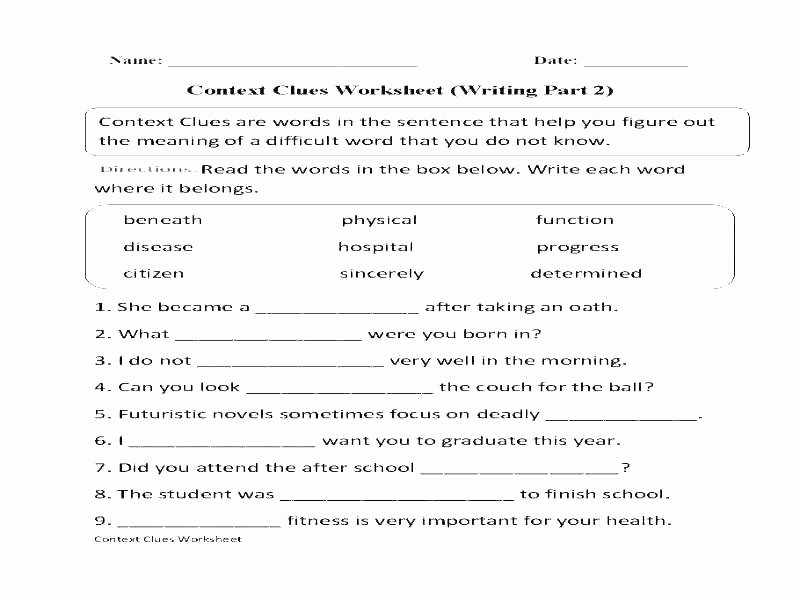 Words with Multiple Meanings Worksheets Precise Words Worksheet