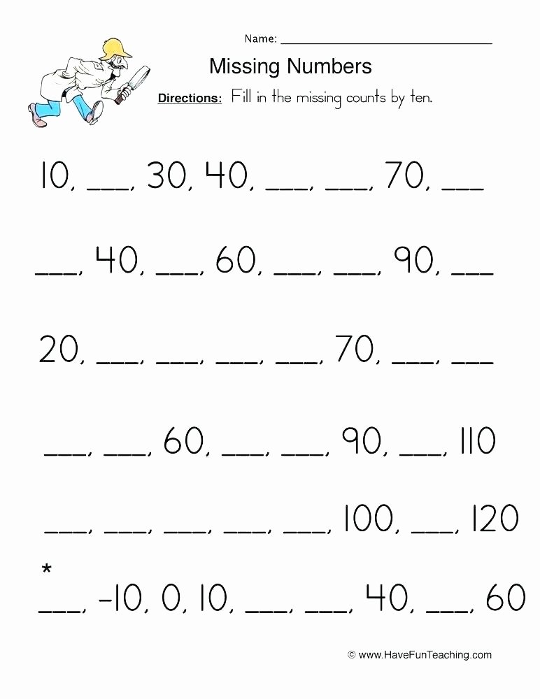 Write the Missing Numbers Worksheet Writing Numbers 1 10 Worksheets Counting Numbers 1