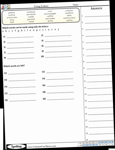 Writing Sheets for 1st Graders Mon Core Sheets